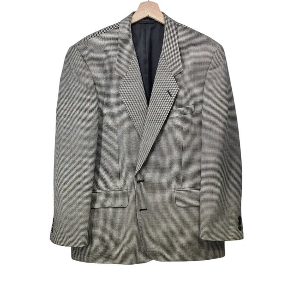 Hardy Amies Mens Houndstooth Talisman Hepworths Country Blazer Size 44R Wool - Picture 2 of 8